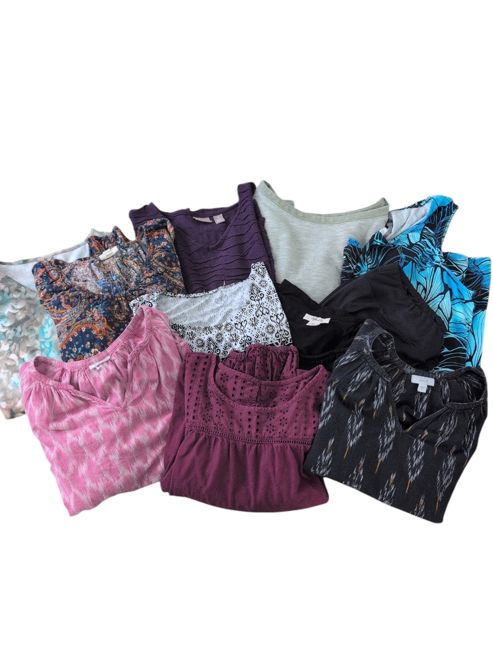 Women's L/XL Bundle Casual Tops Chicos J Jill a.n.a Style & Co Lot Of 11 Items